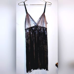 Women's Vintage Party 21 Sequence Flapper Style Shimmer Strips Dress.